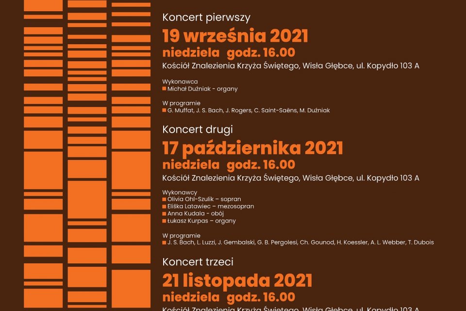 Plakat z programem - I Festiwal Muzyki Sakralnej Wisła Cantat